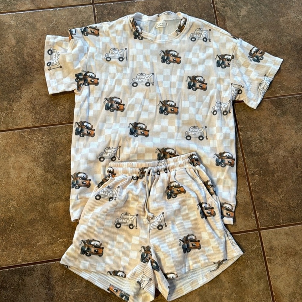 Women's Magical Car Truck Print Short Sleeve TOP ONLY